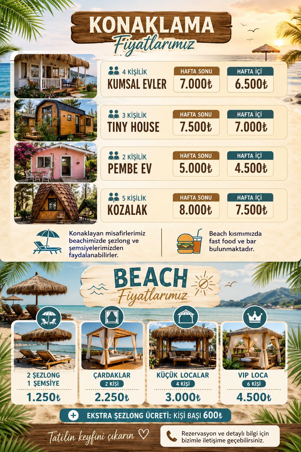 Plummy Beach Menü